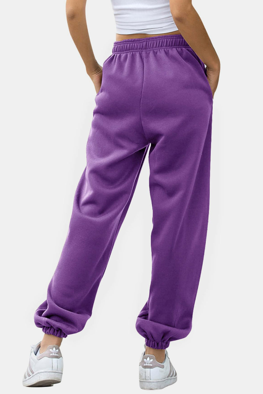 Elastic Waist Joggers with Pockets