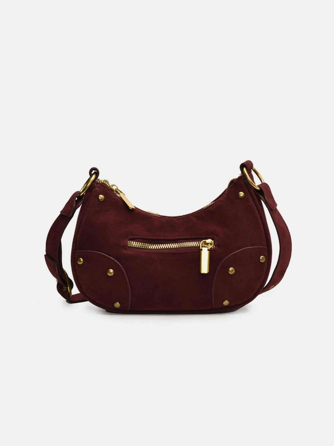 Suede Adjustable Strap Shoulder Bag