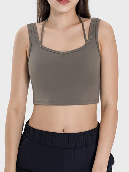 Millennia Crisscross Square Neck Active Tank