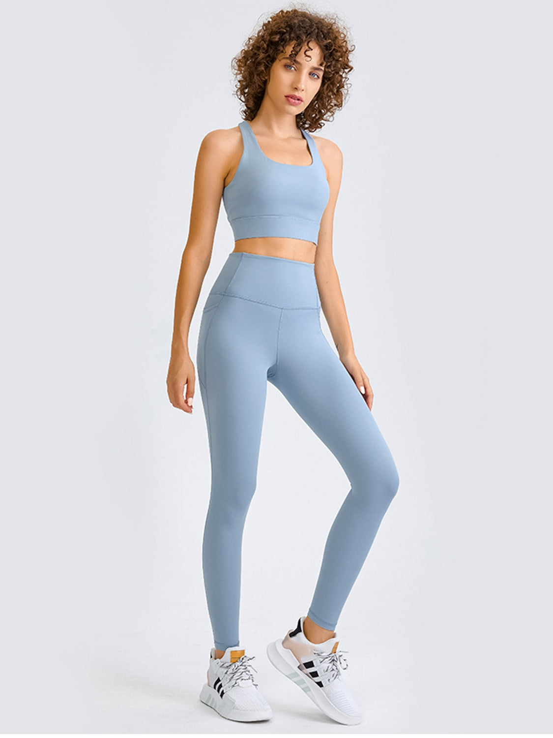 Millennia Double Take Square Neck Racerback Cropped Tank