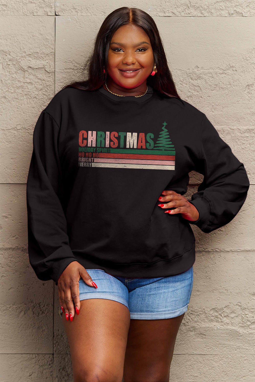 Simply Love Full Size CHRISTMAS Long Sleeve Sweatshirt