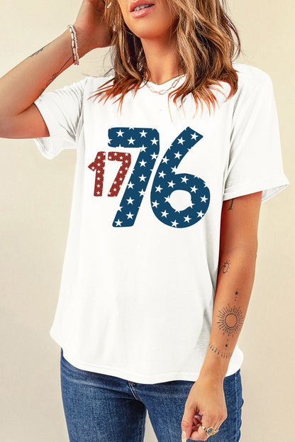 1776 Round Neck Short Sleeve T-Shirt | Trending Chic NZ