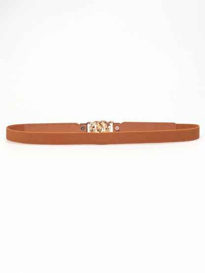 Zinc Alloy Buckle Elastic PU Belt