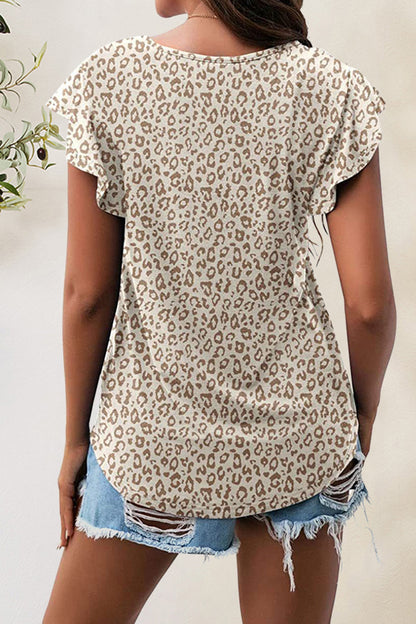 Printed Round Neck Short Sleeve T-Shirt