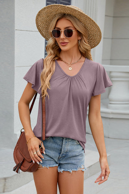 V-Neck Short Sleeve T-Shirt