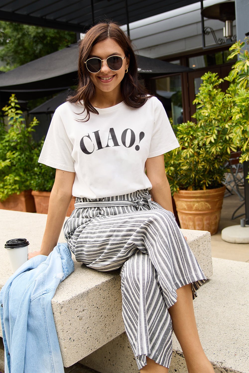 Simply Love Full Size CIAO Round Neck T-Shirt