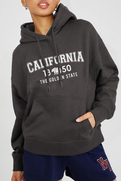 Simply Love Simply Love Full Size CALIFORNIA 1850 THE GOLDEN STATE Graphic Hoodie