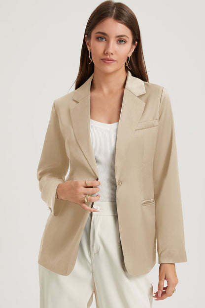 Long Sleeve Lapel Collar Blazer