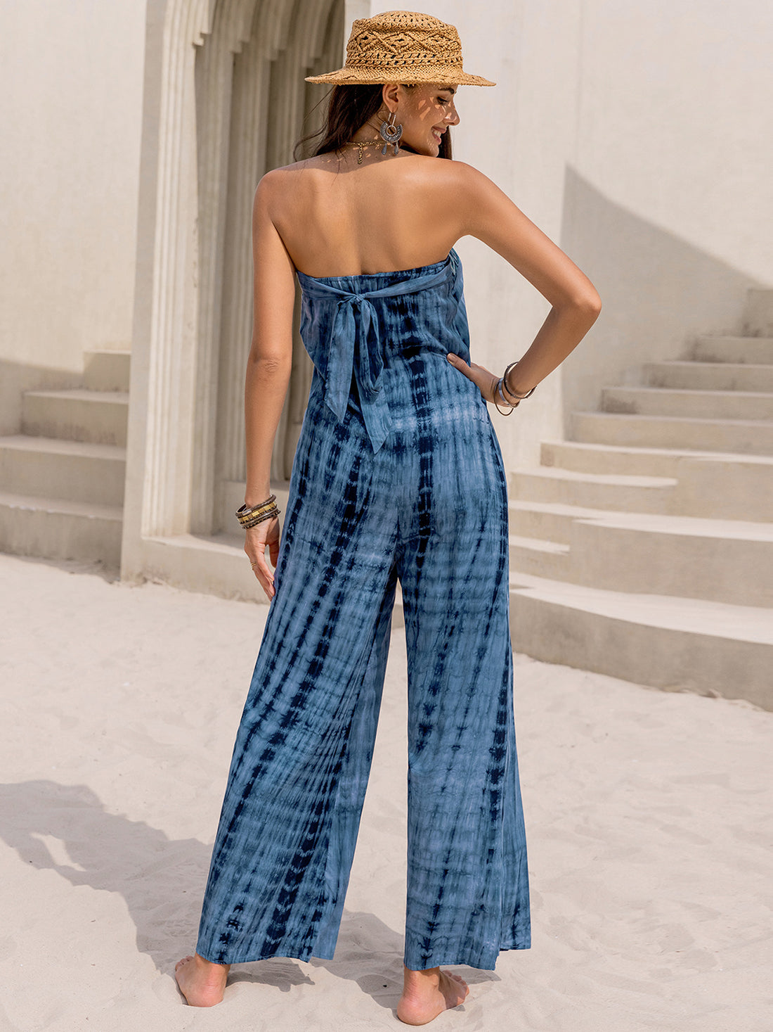 Tied Tube Wide Leg Jumpsuit