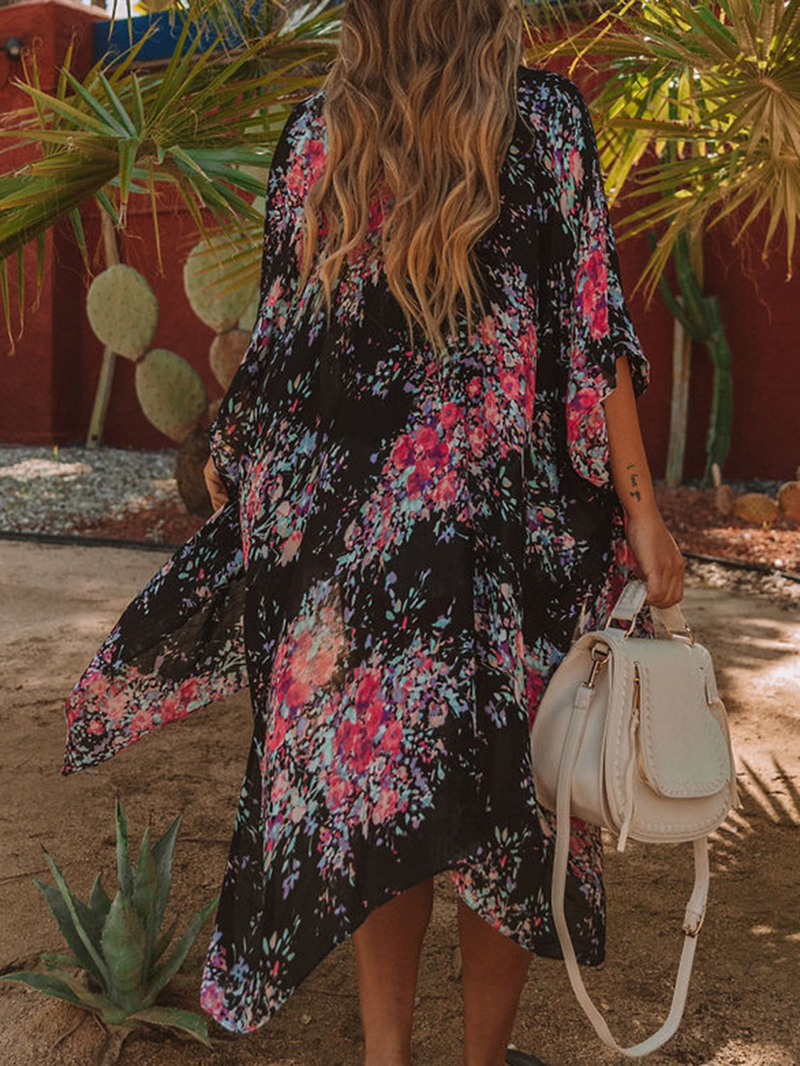 Lovelet Printed Open Front Cover-Up