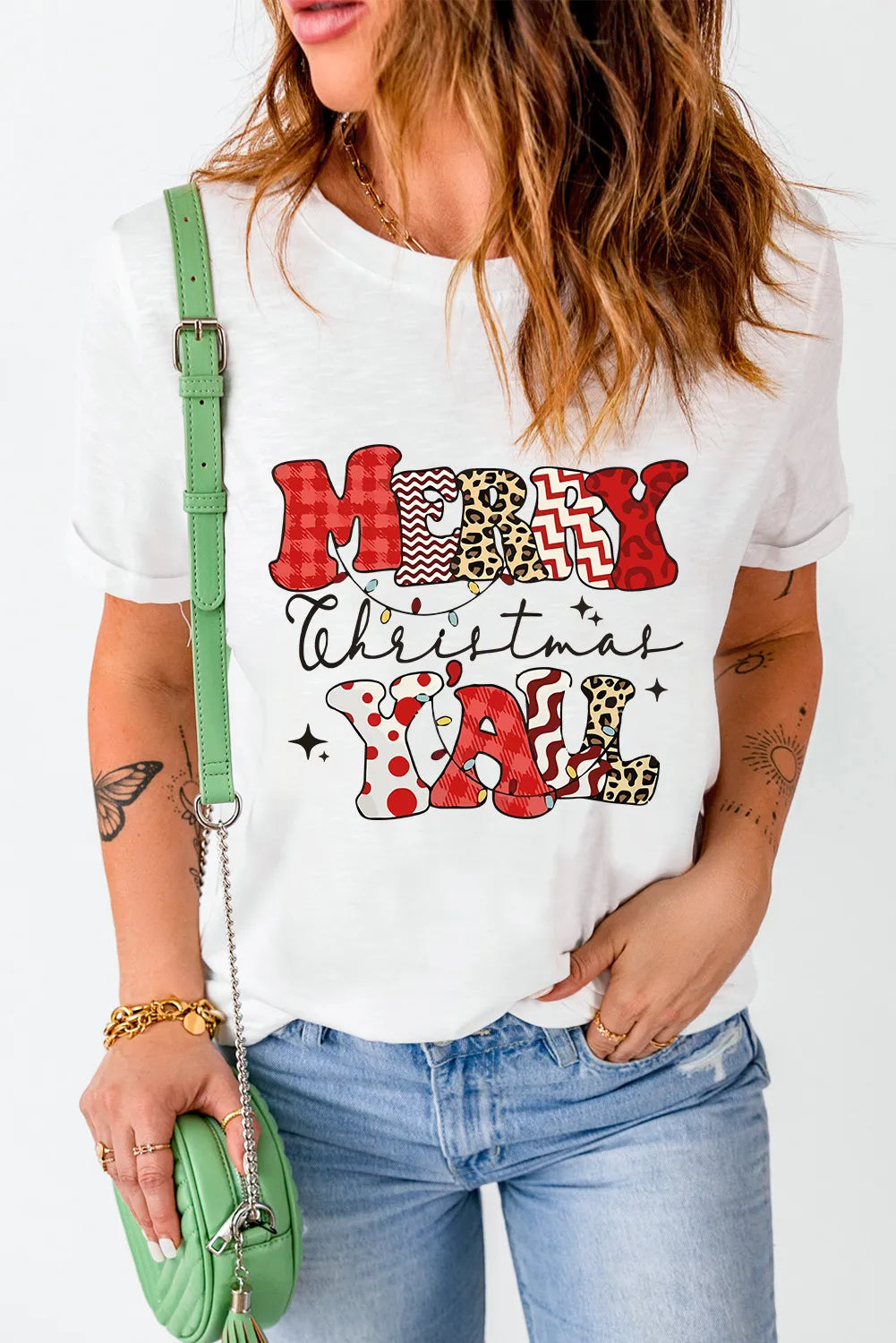 Letter Graphic Round Neck Short Sleeve T-Shirt