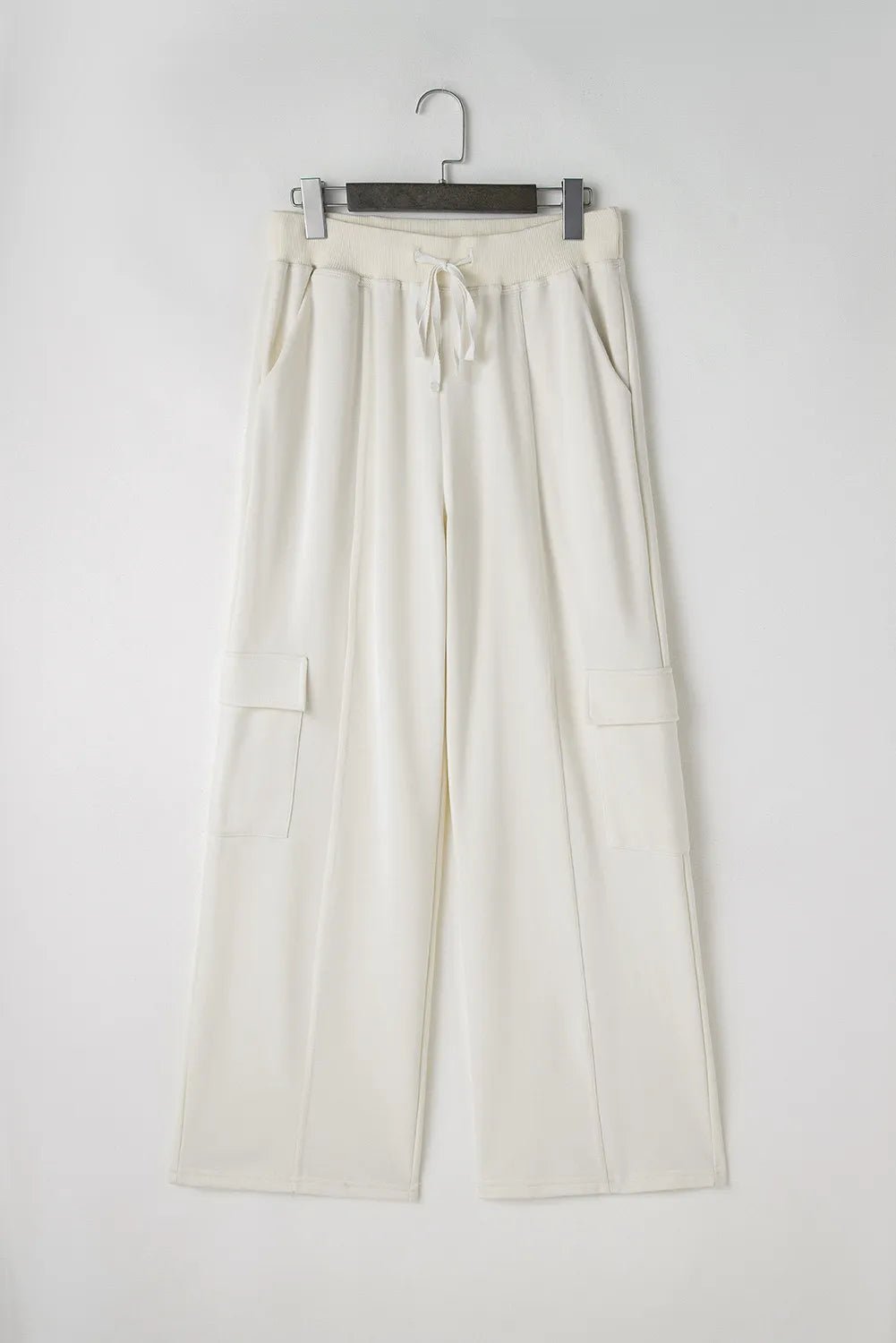 Drawstring High Waist Pants with Pockets