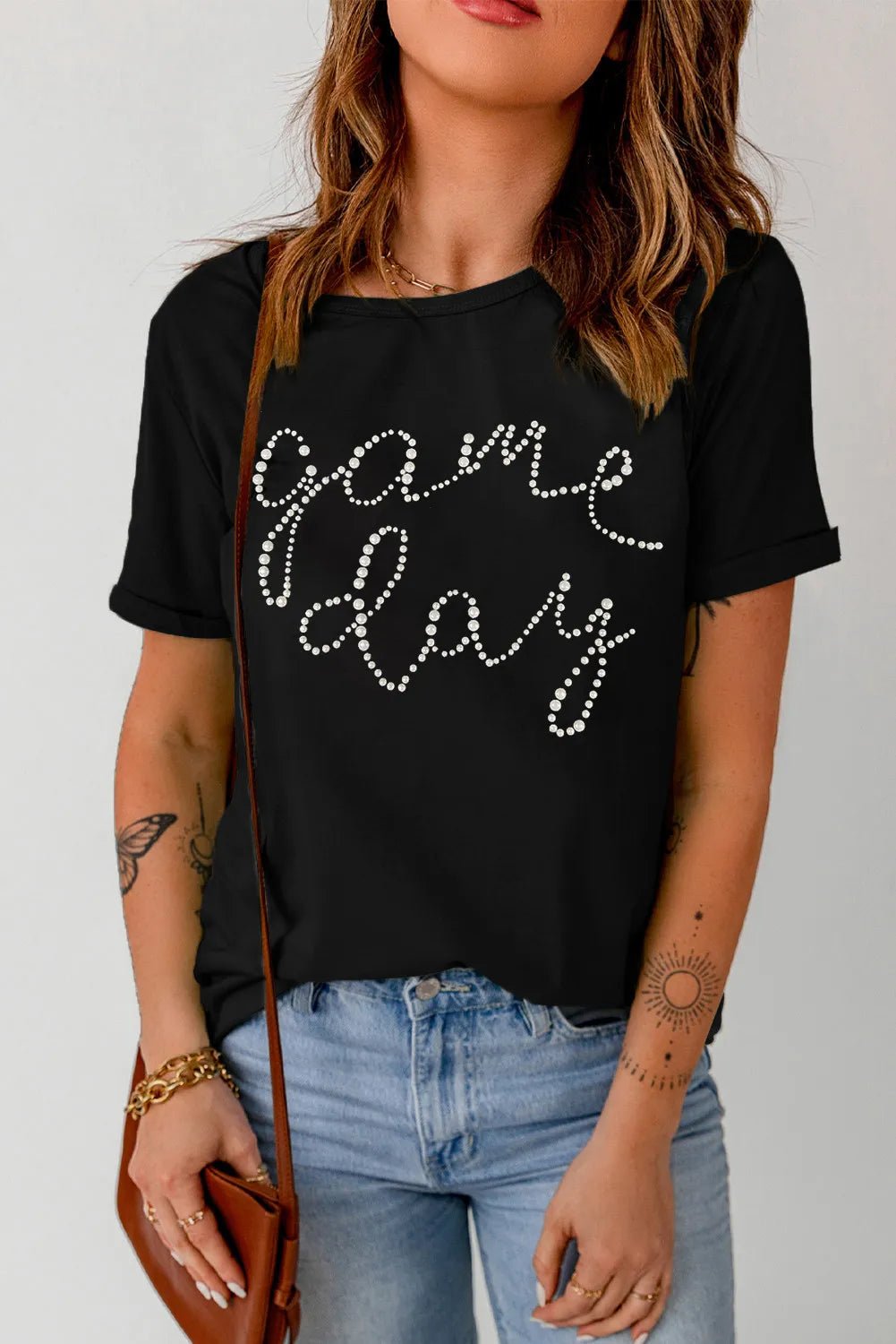 Full Size GAME DAY Round Neck Short Sleeve T-Shirt