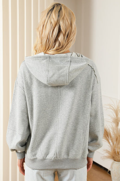 Drawstring Long Sleeve Hoodie