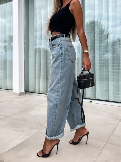 High Waist Wide Leg Jeans