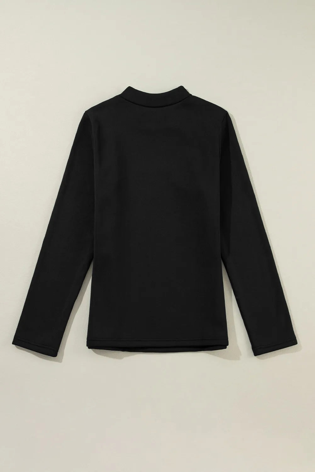 Thermal Lined Mock Neck Long Sleeve Blouse