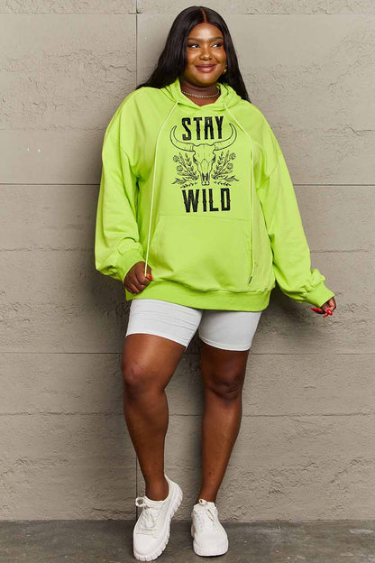 Simply Love Simply Love Full Size STAY WILD Graphic Hoodie