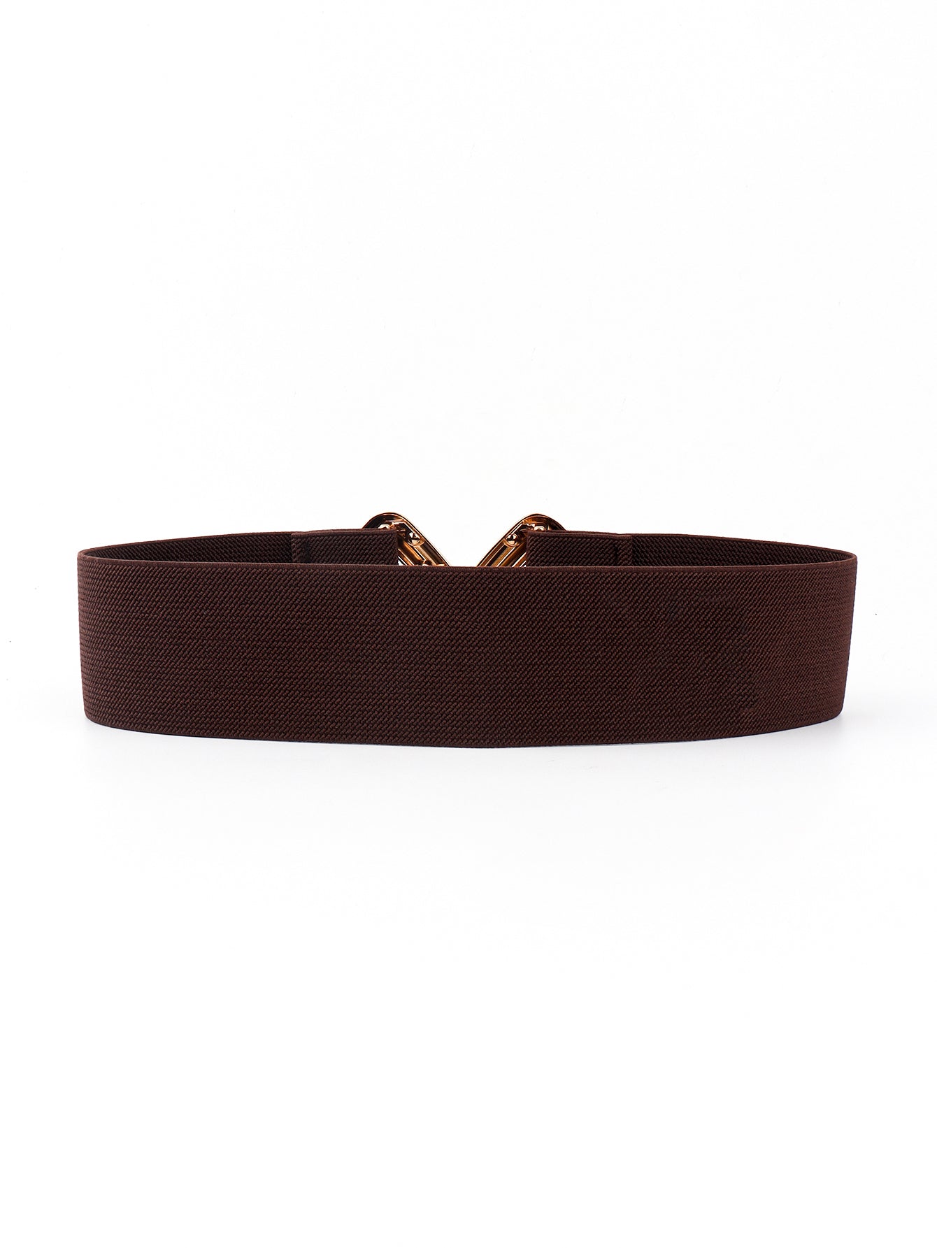 Geometric Buckle Elastic Wide Belt