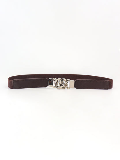 Zinc Alloy Buckle Elastic PU Belt