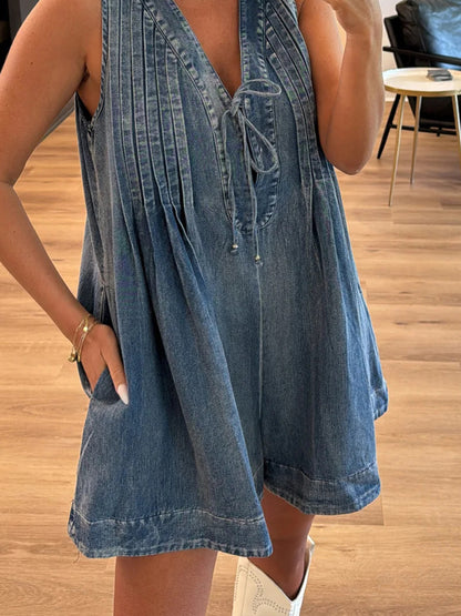 Tied Romper with Pockets