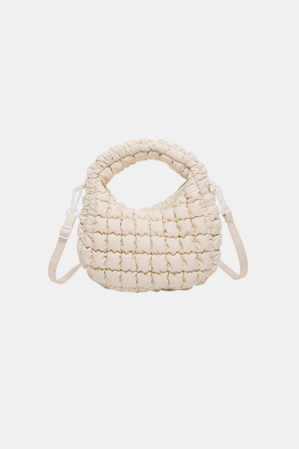 Quilted Puffy Removable Strap Crossbody Bag