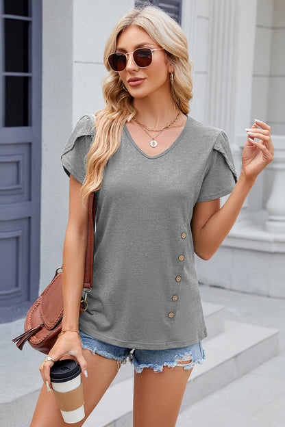 V-Neck Short Sleeve T-Shirt