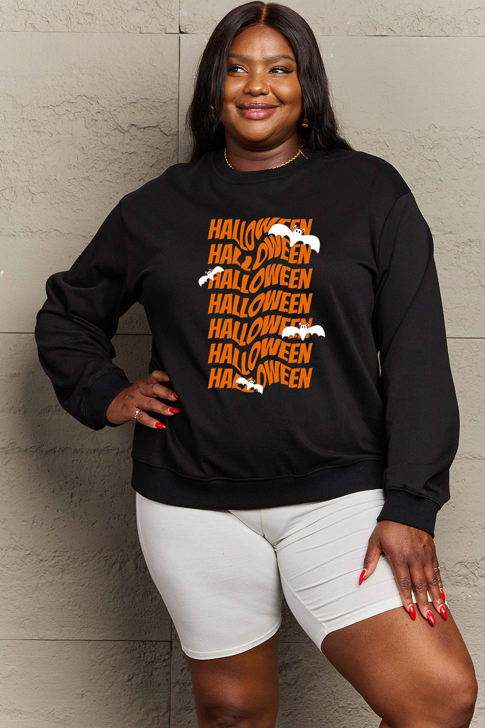 Simply Love Full Size HALLOWEEN Graphic Sweatshirt