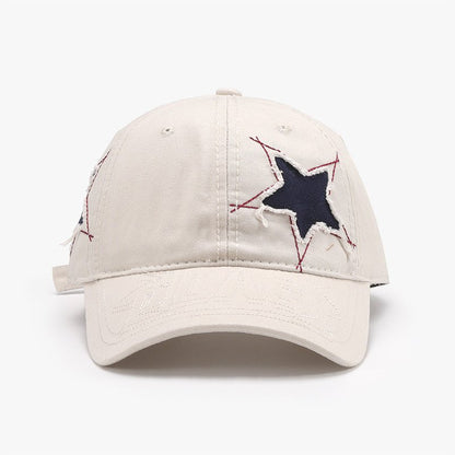 Adjustable Star Raw Hem Cap | Trending Chic NZ