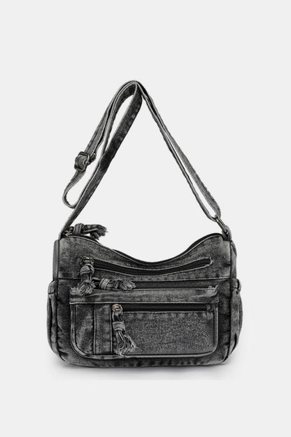 Adjustable Strap Denim Crossbody Bag | Trending Chic NZ