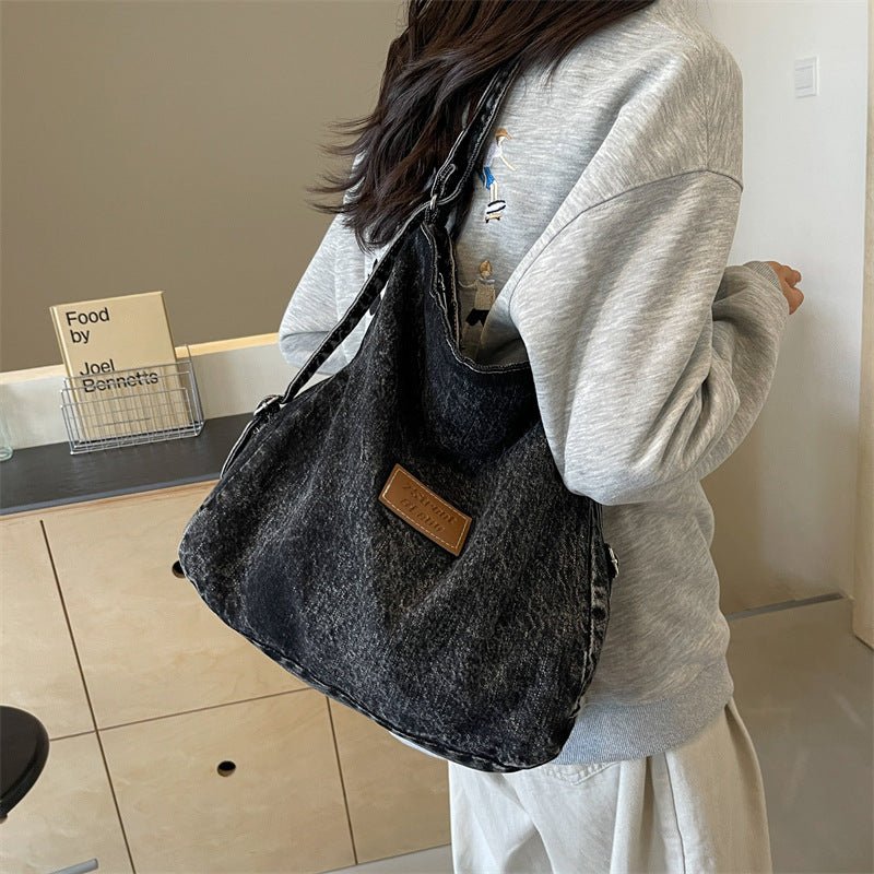 Adjustable Strap Denim Shoulder Bag | Trending Chic NZ