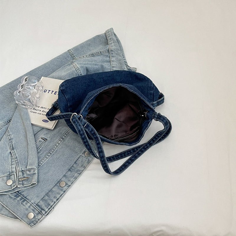 Adjustable Strap Denim Shoulder Bag | Trending Chic NZ