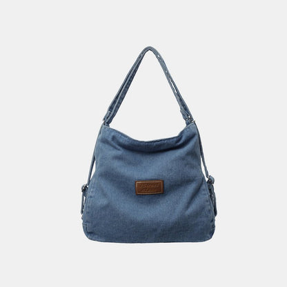 Adjustable Strap Denim Shoulder Bag | Trending Chic NZ