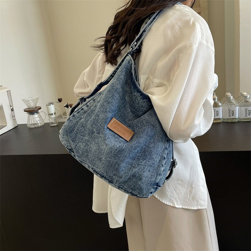 Adjustable Strap Denim Shoulder Bag | Trending Chic NZ