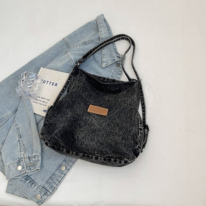 Adjustable Strap Denim Shoulder Bag | Trending Chic NZ