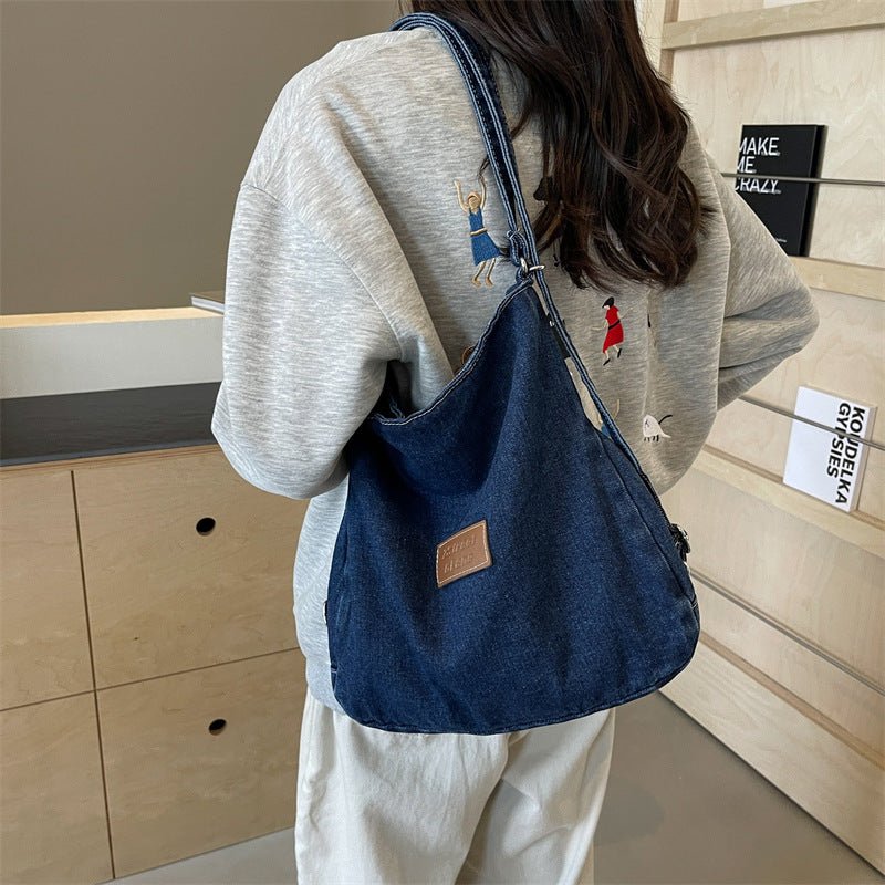 Adjustable Strap Denim Shoulder Bag | Trending Chic NZ