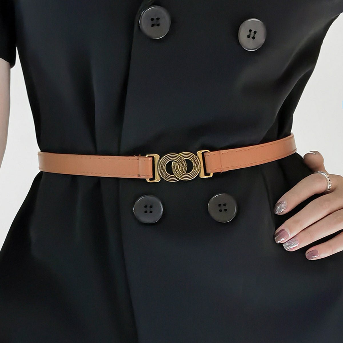 Alloy Buckle PU Belt | Trending Chic NZ