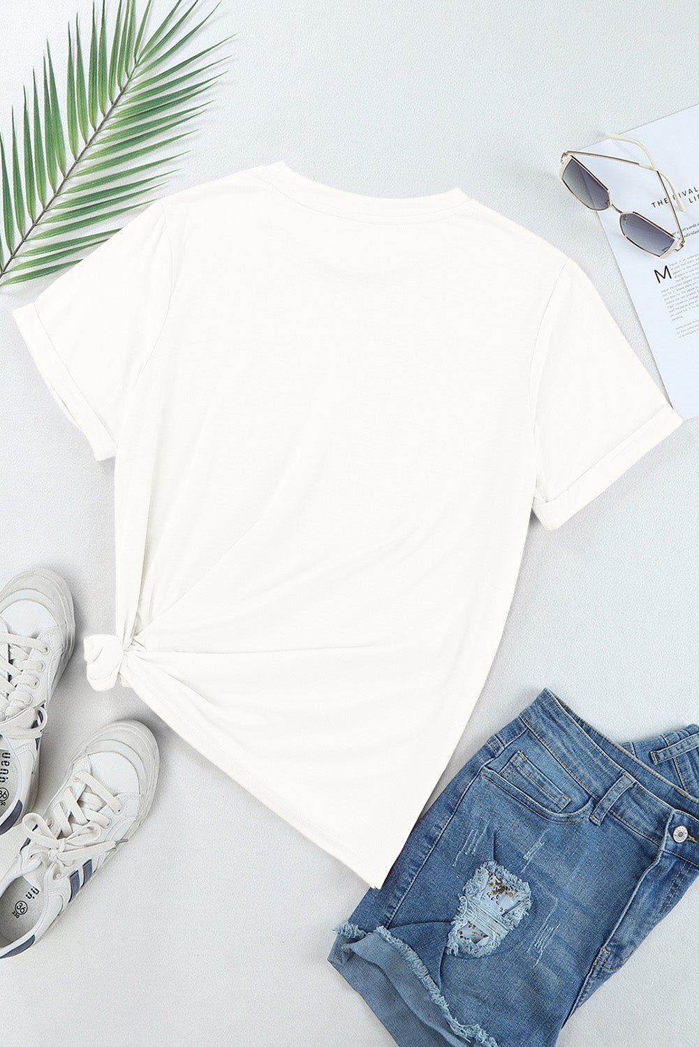 AMERICA Round Neck Short Sleeve T-Shirt | Trending Chic NZ