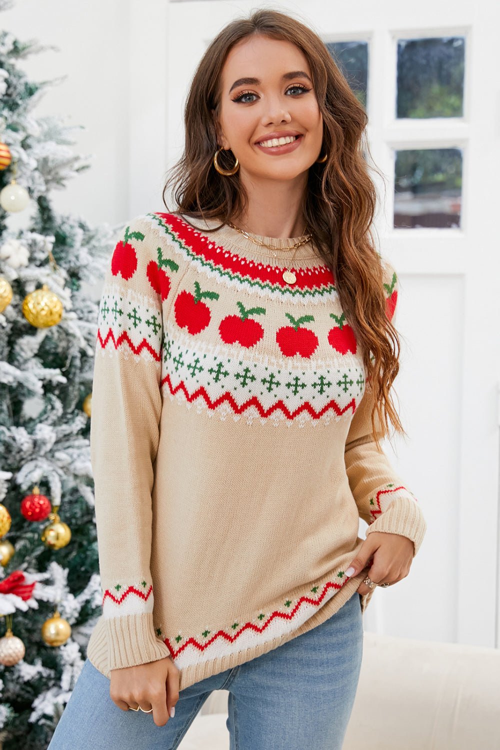 Angel Wings Graphic Round Neck Long Sleeve Sweater | Trending Chic NZ