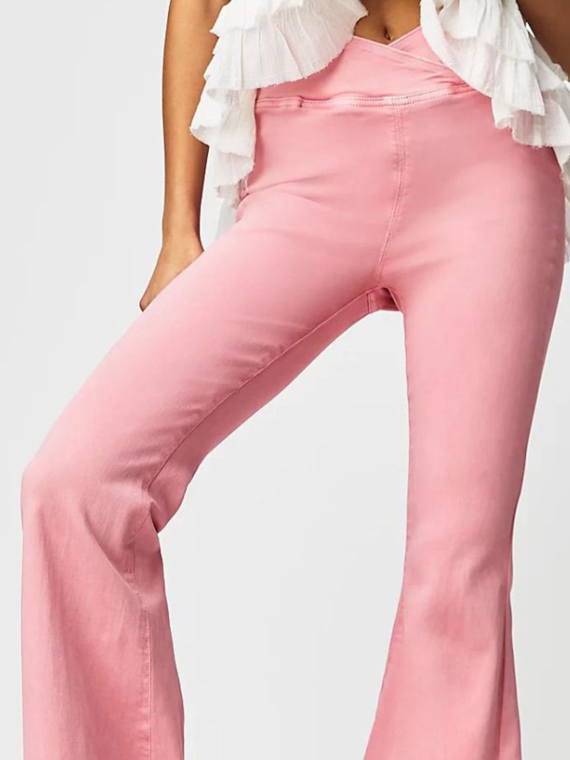 Asymmetric Waist Flare Jeans | Trending Chic NZ