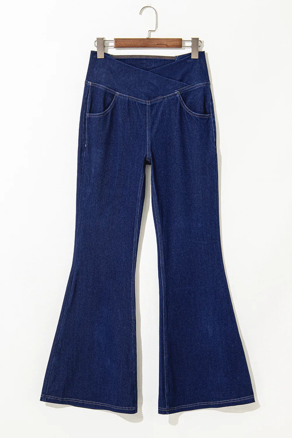 Asymmetric Waist Flare Jeans | Trending Chic NZ