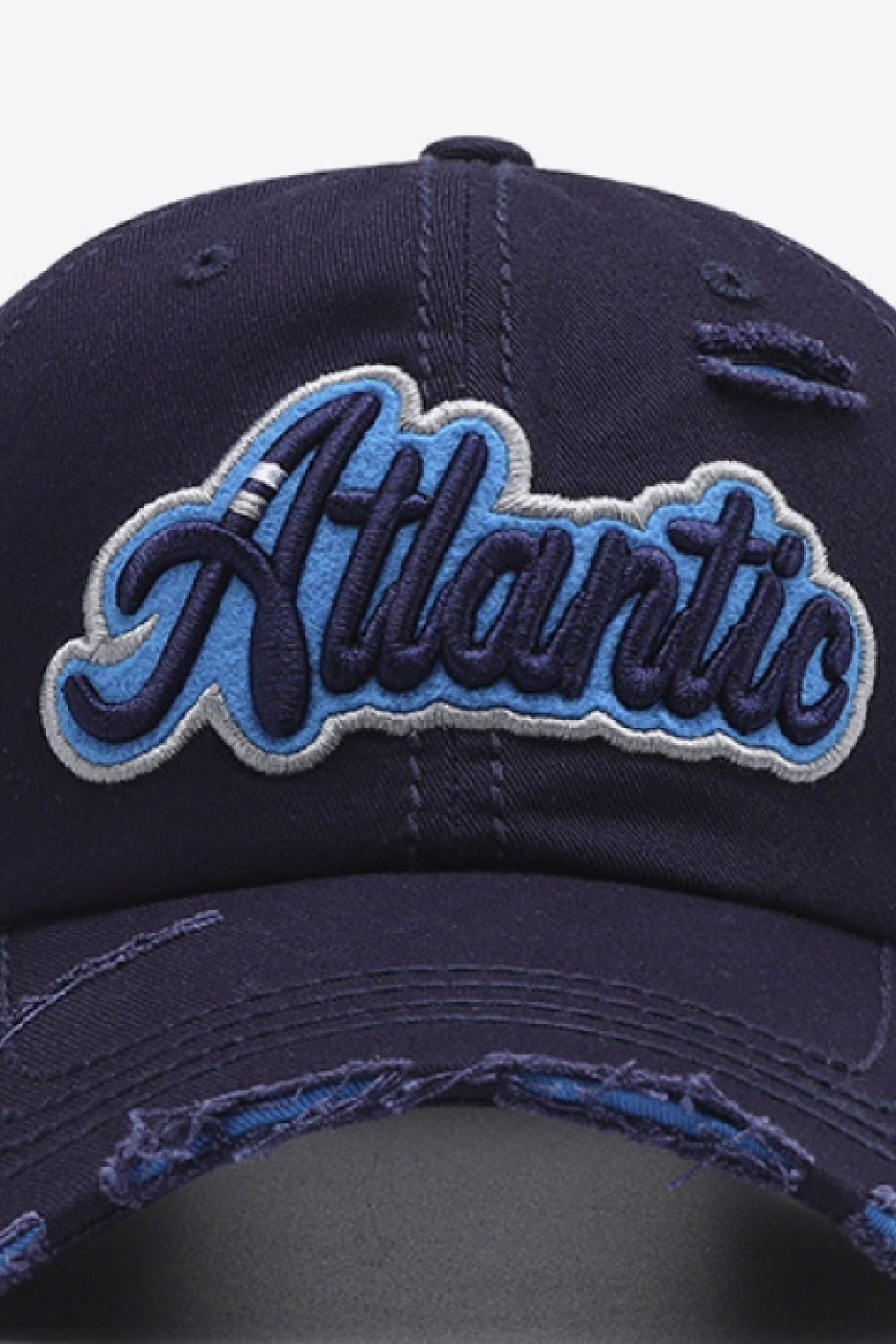 ATLANTIC Graphic Distressed Baseball Cap | Trending Chic NZ