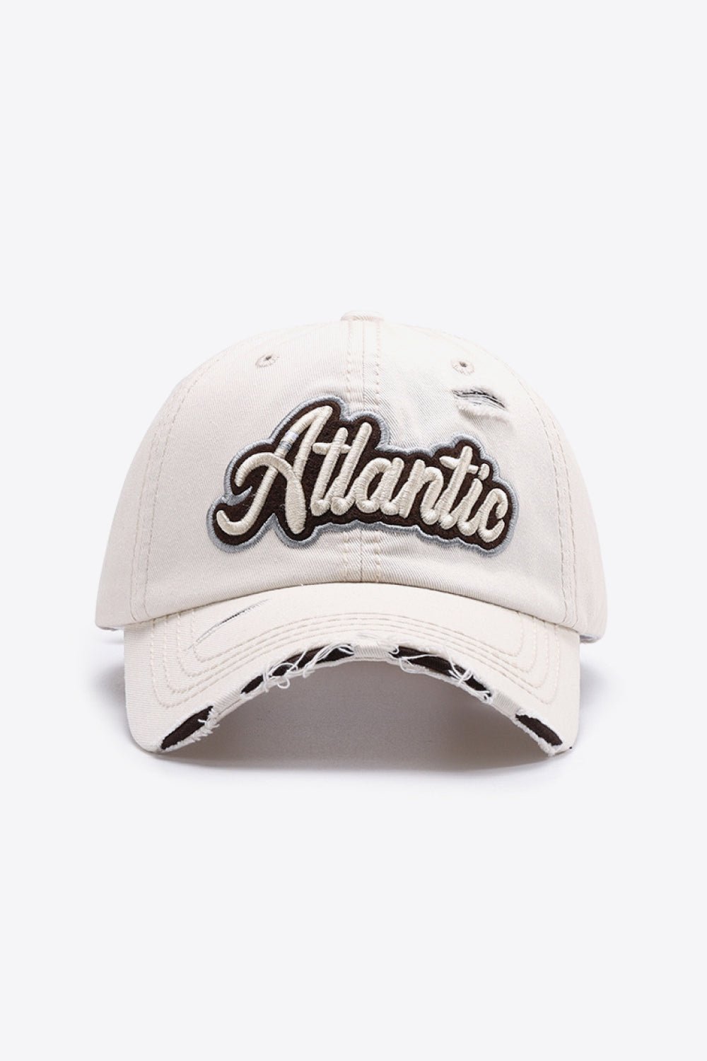 ATLANTIC Graphic Distressed Baseball Cap | Trending Chic NZ