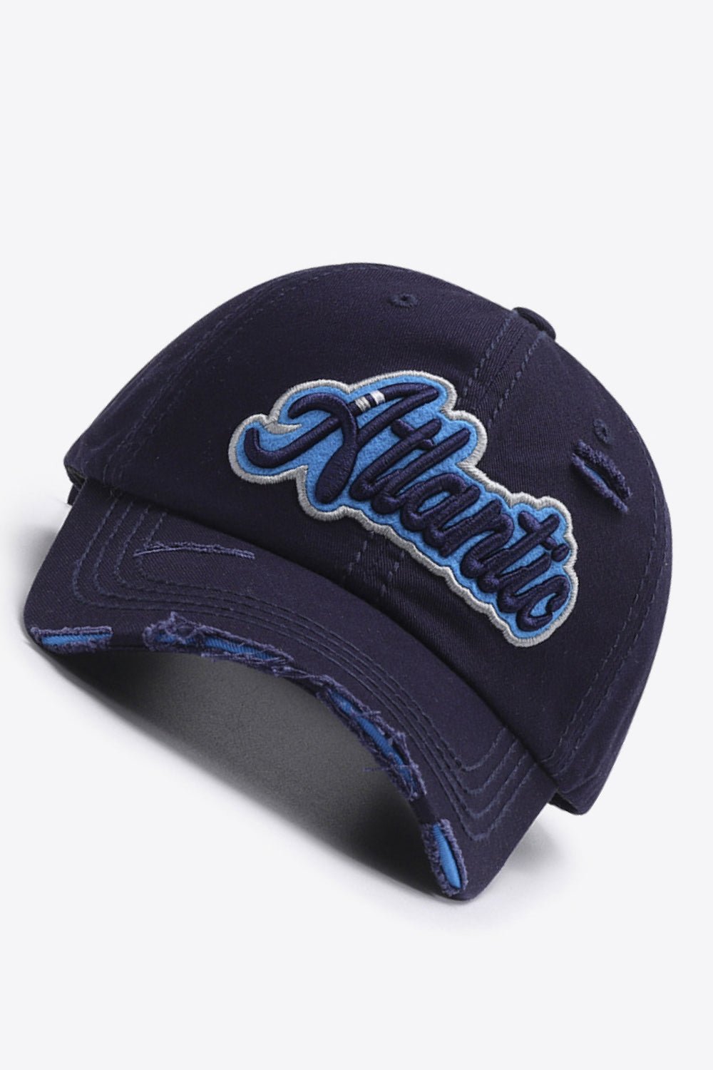 ATLANTIC Graphic Distressed Baseball Cap | Trending Chic NZ