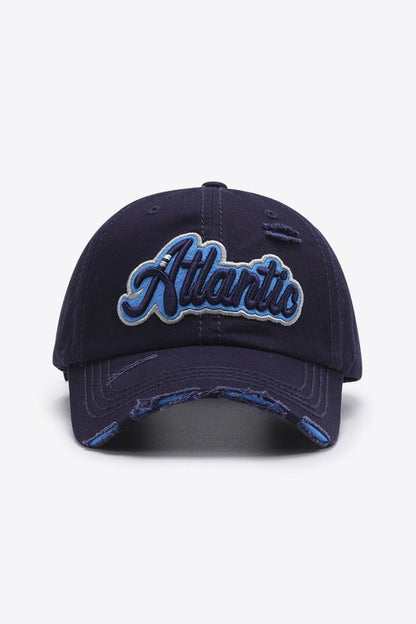 ATLANTIC Graphic Distressed Baseball Cap | Trending Chic NZ