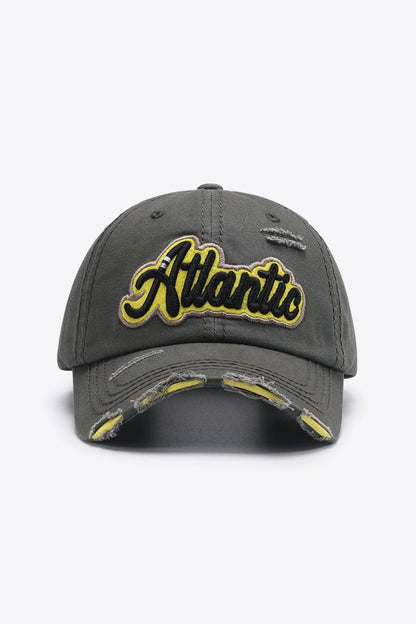 ATLANTIC Graphic Distressed Baseball Cap | Trending Chic NZ