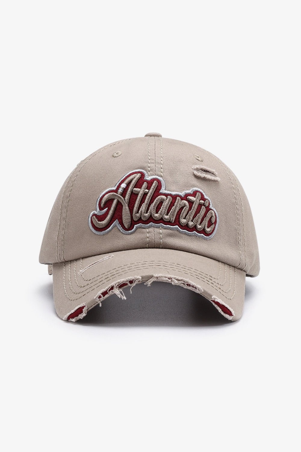 ATLANTIC Graphic Distressed Baseball Cap | Trending Chic NZ