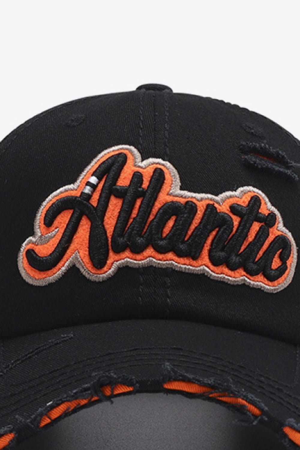 ATLANTIC Graphic Distressed Baseball Cap | Trending Chic NZ