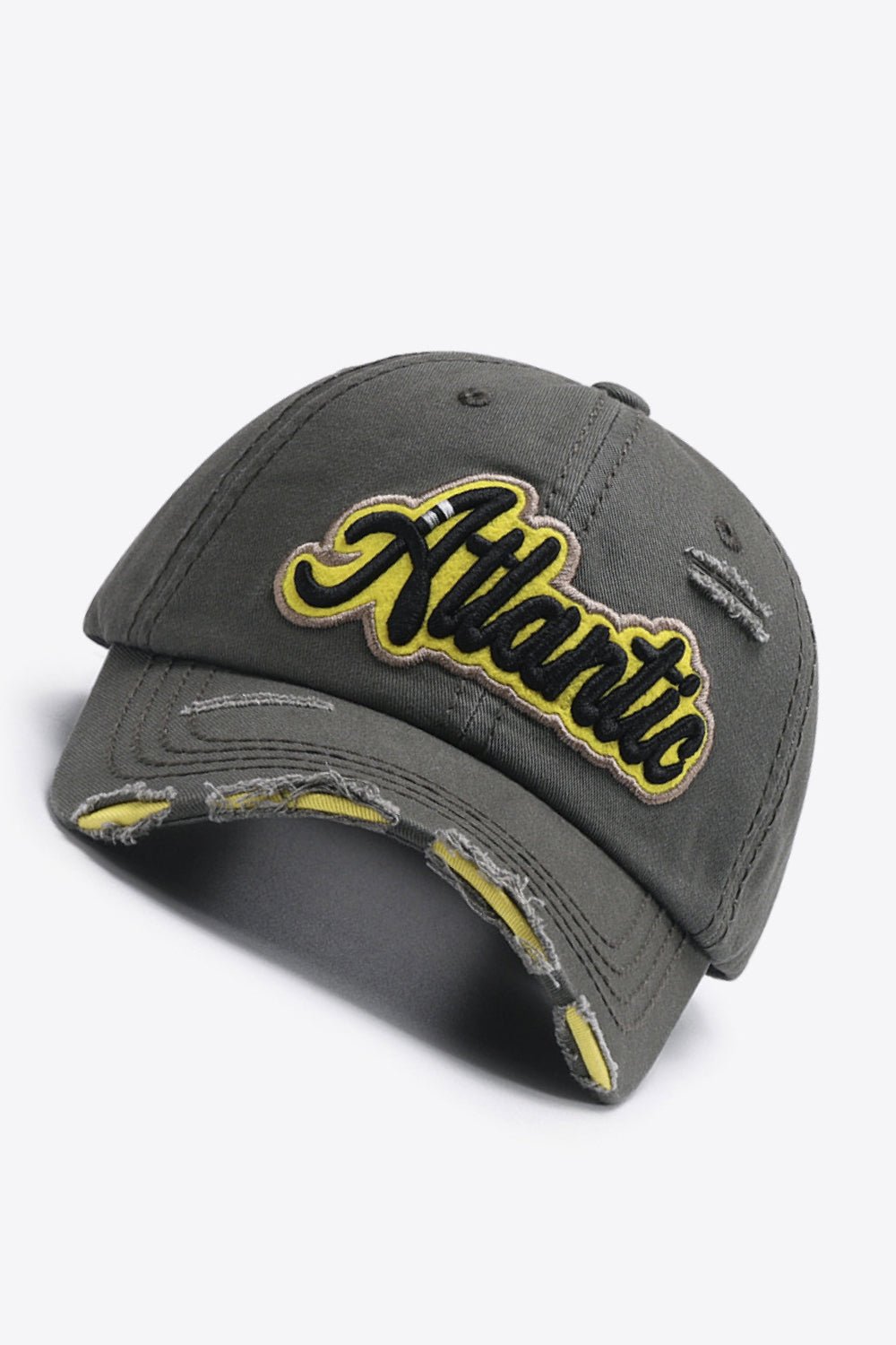 ATLANTIC Graphic Distressed Baseball Cap | Trending Chic NZ