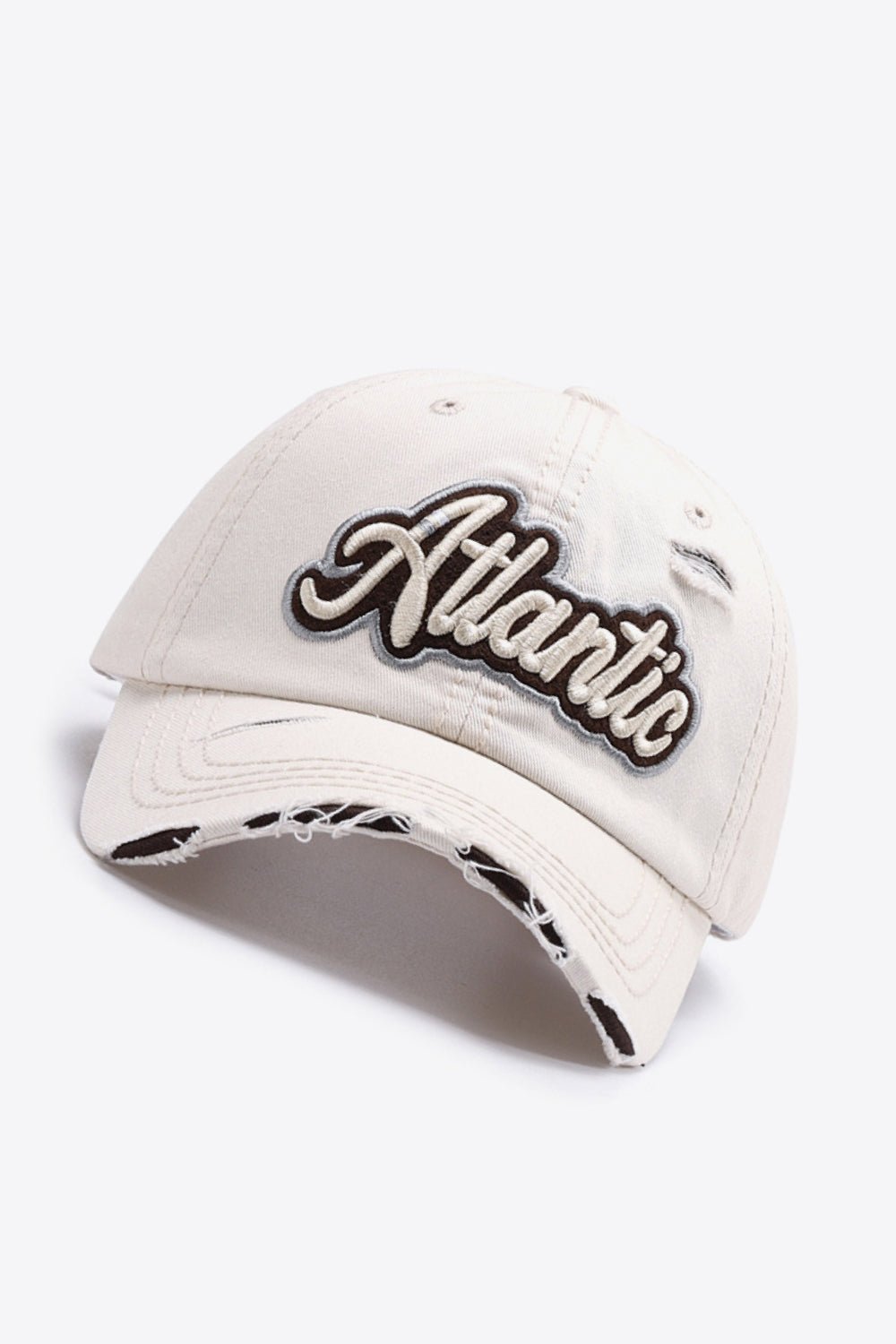 ATLANTIC Graphic Distressed Baseball Cap | Trending Chic NZ