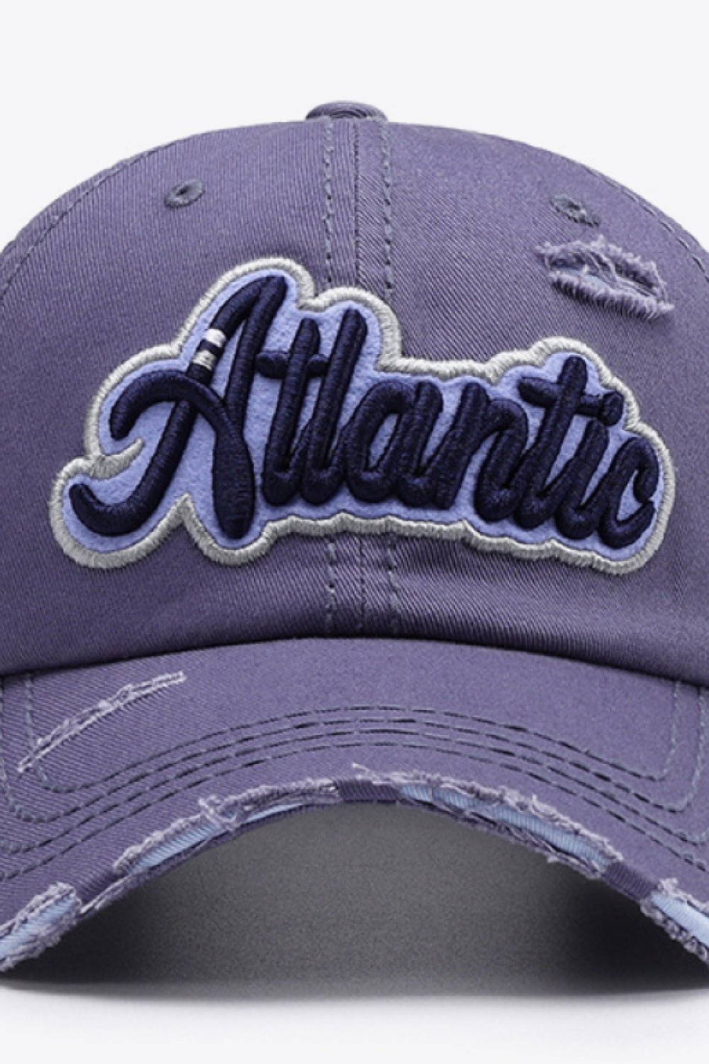 ATLANTIC Graphic Distressed Baseball Cap | Trending Chic NZ